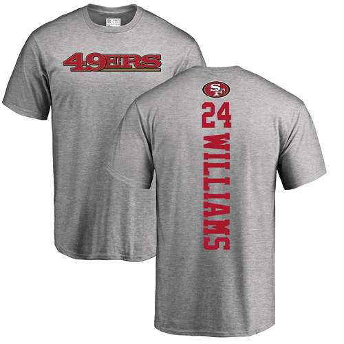 Men San Francisco 49ers Ash K Waun Williams Backer #24 NFL T Shirt